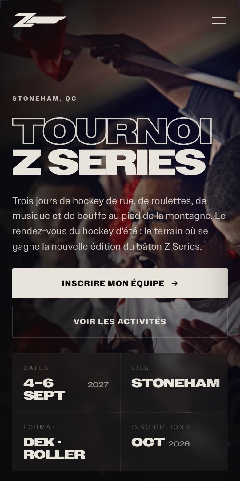 Z Series · Home, on mobile